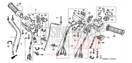 COMMUTATEUR/CABLE (SL1500SE) GL1500SEV de 1997